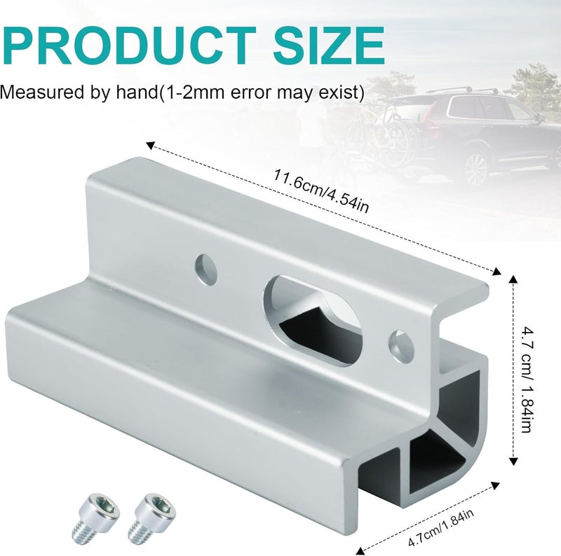 Batator Bike Hitch Rack Receiver Adapter for Kuat D101 1.25" to 2" Adapter Compatible with Kuat Sherpa 2.0/ NV 2.0/ NV Base 2.0/ Sherpa/ Alpha and Beta Rracks, Aluminum Hitch Reducer Converts,Included 2 bolts - Image 3